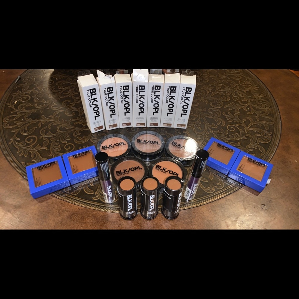 BLK/opal foundation and 2 liquid matte lipsticks